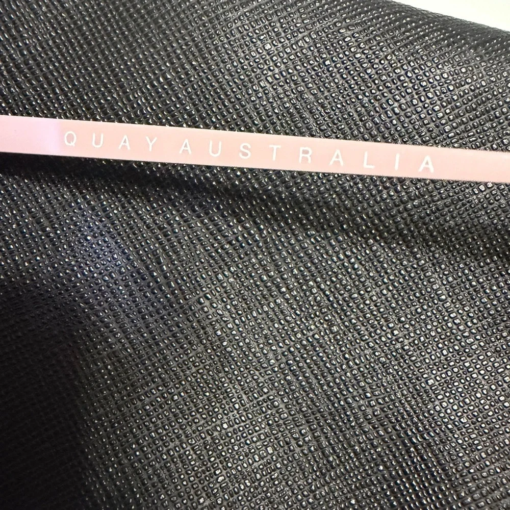Quay Australia Pink and Gold Frame Glasses